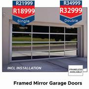 Framed Mirror Garage Door (Double)