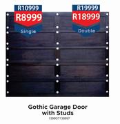 Gothic Garage Door With Studs (Double)