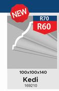 Kedi Ceiling Cornice 8m Pack 100 x 100 x 140