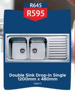 Double Sink Drop In (Single) 1200mm x 480mm