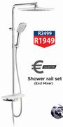 E Collection Shower Rail Head Excluding Mixer