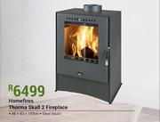 Homefires Thorma Skall 2 Steel Fireplace 48x43x110cm