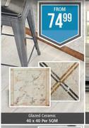 Glazed Ceramic 40 x 40-Per Sqm