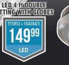 LED 4ft Double Fitting With 2 Globes