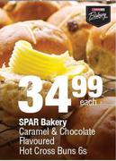 Spar Bakery Caramel & Chocolate Flavoured Hot Cross Buns-6's Pack