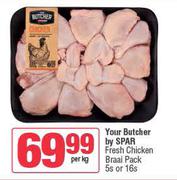 Your Butcher By Spar Fresh Chicken Braai Pack 5s Or 16s-Per Kg