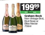 Graham Beck Non Vintage Brut,Brut Rose Or Bliss Nectar-750ml Each