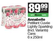 Annabelle Petilant Cuvee Lightly Sparkling (Incl Variants) Cans-6 x 250ml