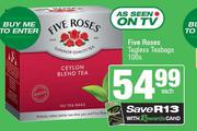 Five Roses Tagless Teabags-100s Each