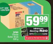Spar Choice Butter Brick-500g Each