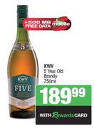 KWV 5 Year Old Brandy-750ml