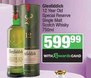 Glenfiddich 12 Year Old Special Reserve Single Malt Scotch Whisky-750ml 