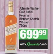 Johnnie Walker Gold Label Reserve Blended Scotch Whisky-750ml
