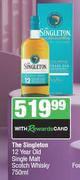 The Singleton 12 Year Old Single Malt Scotch Whisky-750ml