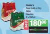 Hunter's Real Gold Or Dry Cider Handies-For 2 x 6 x 330ml