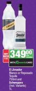 El Jimador Blanco Or Reposado Tequila 750ml & Schweppes 1L-Per Combo