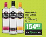 Russian Bear Triple Distilled Vodka-750ml Each