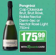 Pongracz Cap Classique Brut,Brut Rose,Noble Nectar Demi Sec Or Nectar Rose Light-750ml Each