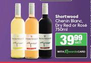 Shortwood Chenin Blanc, Dry Red Or Rose-750ml Each