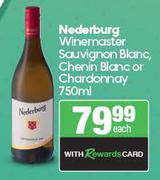 Nederburg Winemaster Sauvignon Blanc, Chenin Blanc Or Chardonnay-750ml Each