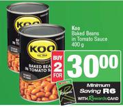 Koo Baked Beans In Tomato Sauce-For 2 x 400g