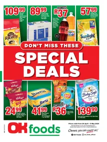 OK Foods Kwa-Zulu Natal : Special Deals (24 April - 05 May 2024)