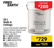 Fired Earth Walls & Ceilings 561201-20Ltr
