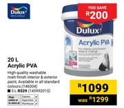 Dulux Acrylic PVA 146004-20Ltr