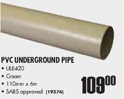 PVC Underground Pipe-110mm*6m