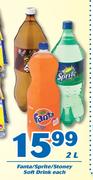 Fanta/Sprite/Stoney Soft Drink 2L-Each
