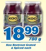 Koo Beetroot Grated & Spiced 780g-Each