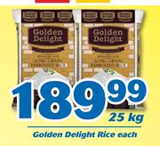 Golden Delight Rice 25Kg-Each