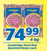 Cambridge Food Red Speckled Beans 4Kg-Each