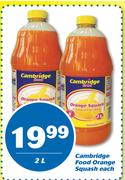 Cambridge Food Orange Squash 2L-Each