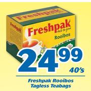 Freshpak Rooibos Tagless Teabags-40's