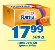 Rama 70% Fat Spread Brick-500g