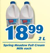 Spring Meadow Full Cream Milk 2L-Each