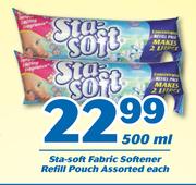 Sta-Soft Fabric Softener Refill Pouch 500ml-Each