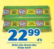 Brite Lite Green Bar Soap 4's-Each