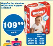Huggies Dry Comfort Disposable Nappies-Each