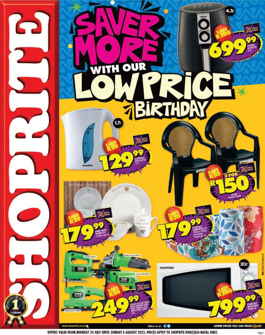 Shoprite KwaZulu-Natal : Save More With Our Low Price Birthday! (24 ...