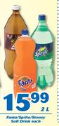 Fanta/Sprite/Stoney Soft Drink-2L Each