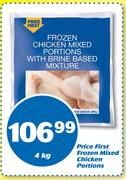 Price First Frozen Mixed Chicken Portions-4Kg