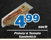Polony & Tomato Sanwich-Each