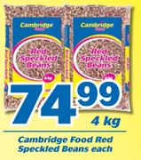 Cambridge Food Red Speckled Beans 4Kg-Each