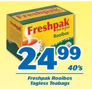 Freshpak Rooibos Tagless Teabags-40's