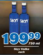 Skyy Vodka 750ml-Each