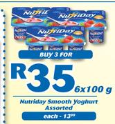 Nutriday Smooth Yoghurt-3X6X100g