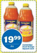 Cambridge Food Orange Squash 2L-Each