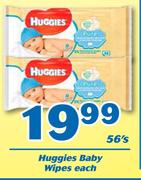 Huggies Baby Wipes 56's-Each
